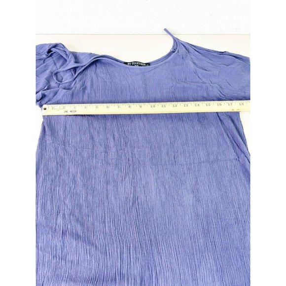 Buy Together You & I Large Cold Shoulder Crepe Dress Coverup Tie Dye Blue GUC - Picture 6 of 6